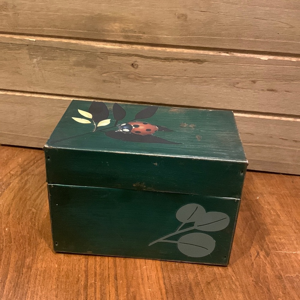 Vintage Metal Recipe Box